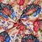 Blue-Pink-Multi Cotton-Rayon Floral Printed Lawn Woven Fabric By the Yard
